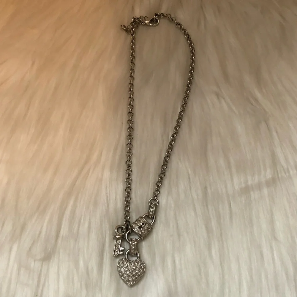 Authentic Landau Swarovski Crystal Silver Necklace